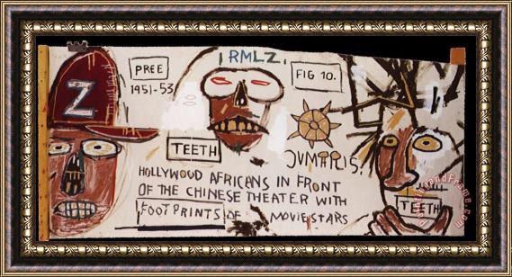 Jean-michel Basquiat Hollywood Africans in Front of The Chinese Framed Painting