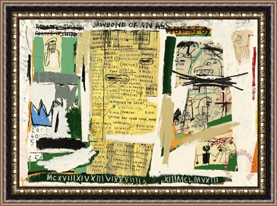 Jean-michel Basquiat Jawbone of an Ass, 1982 2005 Framed Painting