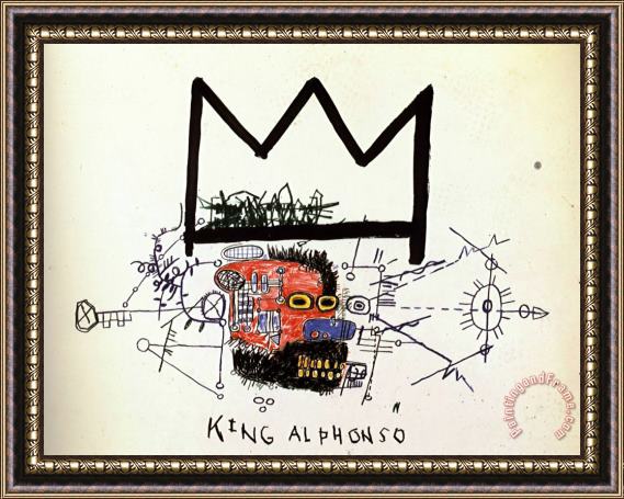 Jean-michel Basquiat King Alphonso Framed Print