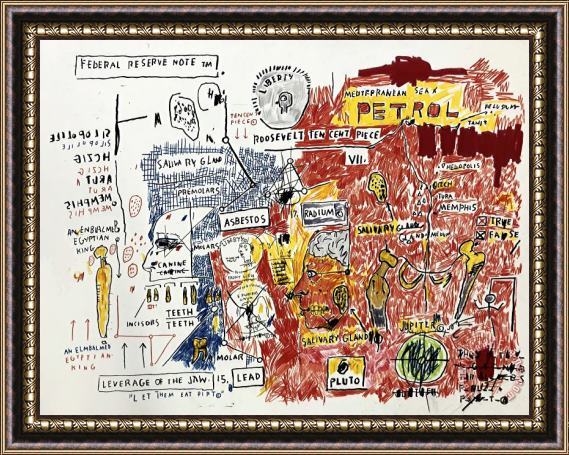 Jean-michel Basquiat Liberty Framed Painting