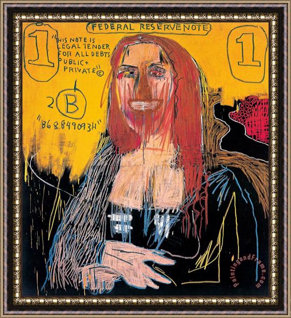 Jean-michel Basquiat Mona Lisa, 2002 Framed Print