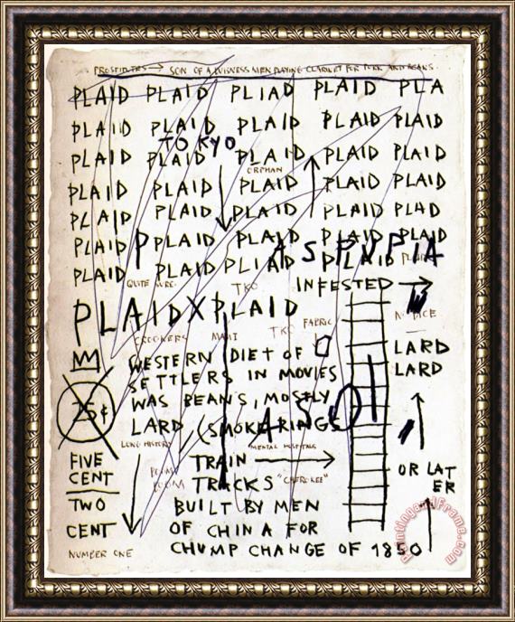 Jean-michel Basquiat Not Detected 203870 Framed Print
