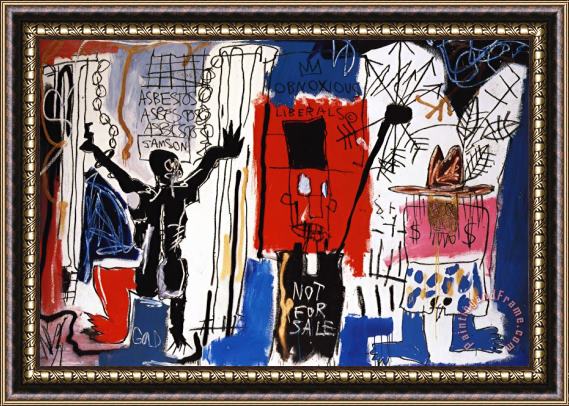 Jean-michel Basquiat Obnoxious Liberals Framed Print