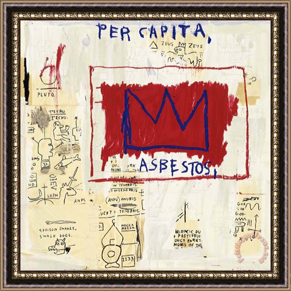 Jean-michel Basquiat Per Capita, 1982 2001 Framed Painting