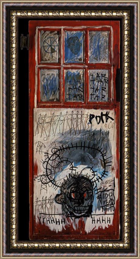Jean-michel Basquiat Pork Sans Framed Painting