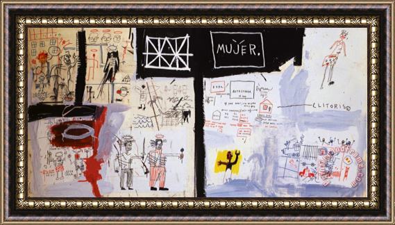 Jean-michel Basquiat Price of Gasoline in The Third World Framed Painting