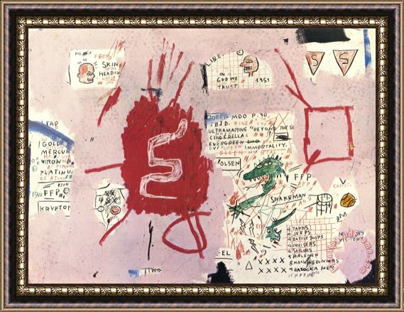 Jean-michel Basquiat Snakeman Framed Print