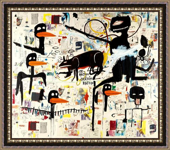 Jean-michel Basquiat Tenor Framed Painting