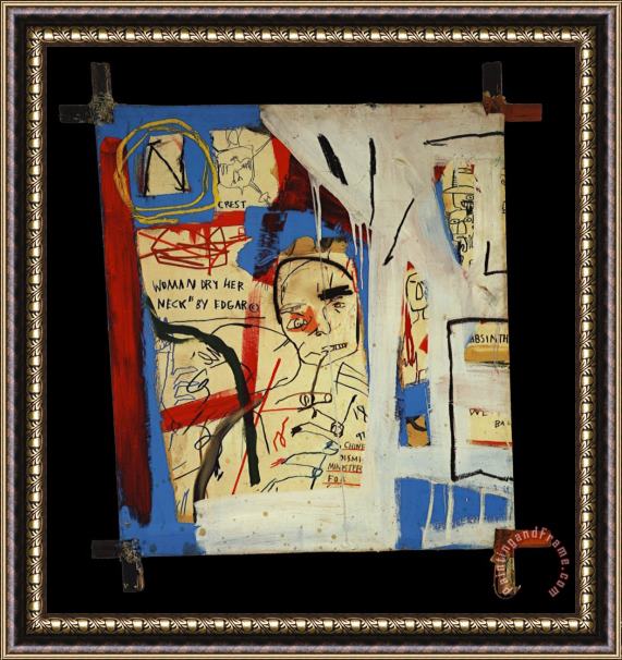 Jean-michel Basquiat Three Quarters of Olympia Minus The Servant Framed Print