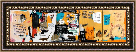 Jean-michel Basquiat Undiscovered Genius of The Mississippi Delta Framed Painting