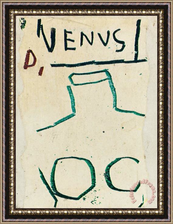 Jean-michel Basquiat Untitled (venus) Framed Painting