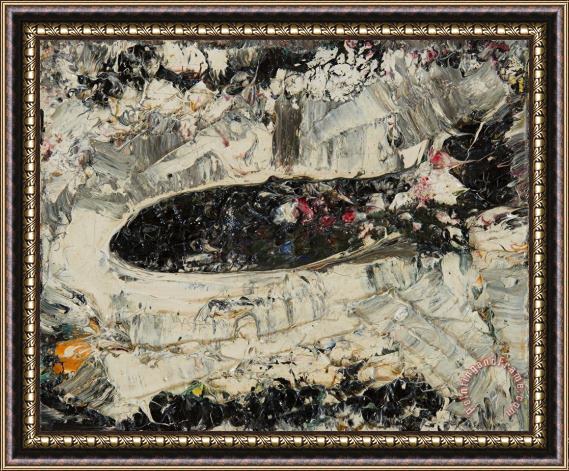 Jean-paul Riopelle Composition, Ca. 1977 Framed Painting