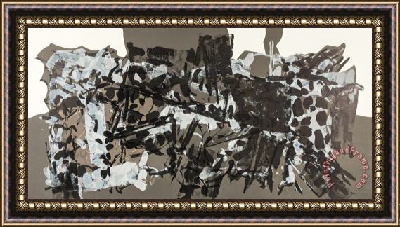 Jean-paul Riopelle Composition Ii, 1967 Framed Painting