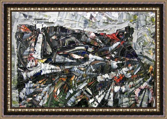 Jean-paul Riopelle Falaise, 1966 Framed Painting