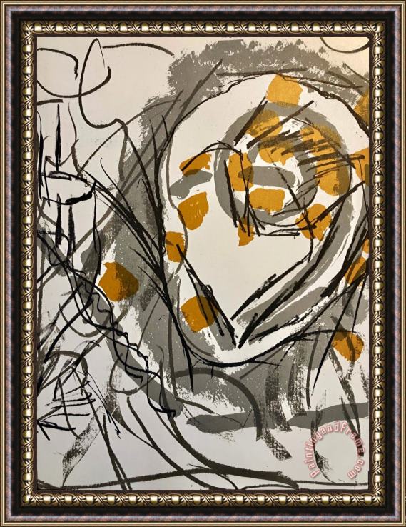 Jean-paul Riopelle Lithographe #4, 1974 Framed Painting