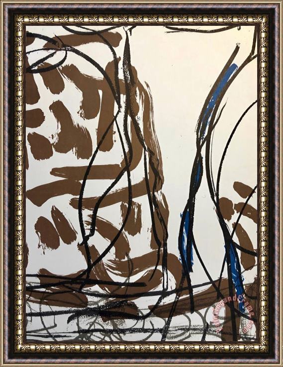Jean-paul Riopelle Lithographe #5, 1974 Framed Painting