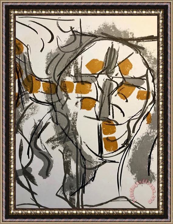 Jean-paul Riopelle Lithographe #7, 1974 Framed Painting