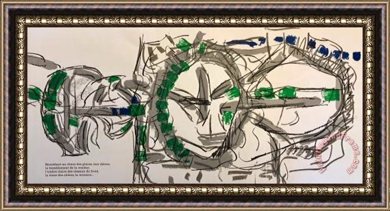 Jean-paul Riopelle Lithographe #8, 1974 Framed Painting