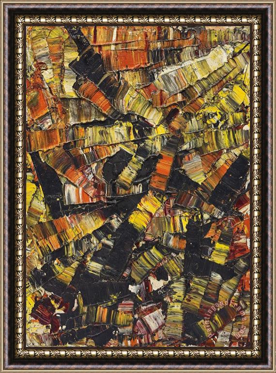 Jean-paul Riopelle Untitled, 1955 Framed Painting