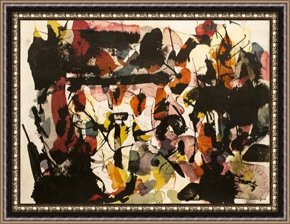 Jean-paul Riopelle Untitled, 1960 Framed Painting