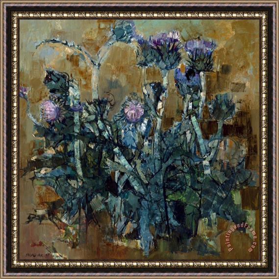 Jean Pradier Artichoke Flowers Framed Painting