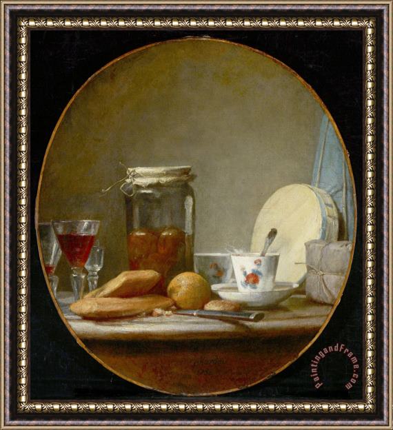 Jean-Simeon Chardin Jar of Apricots Framed Painting