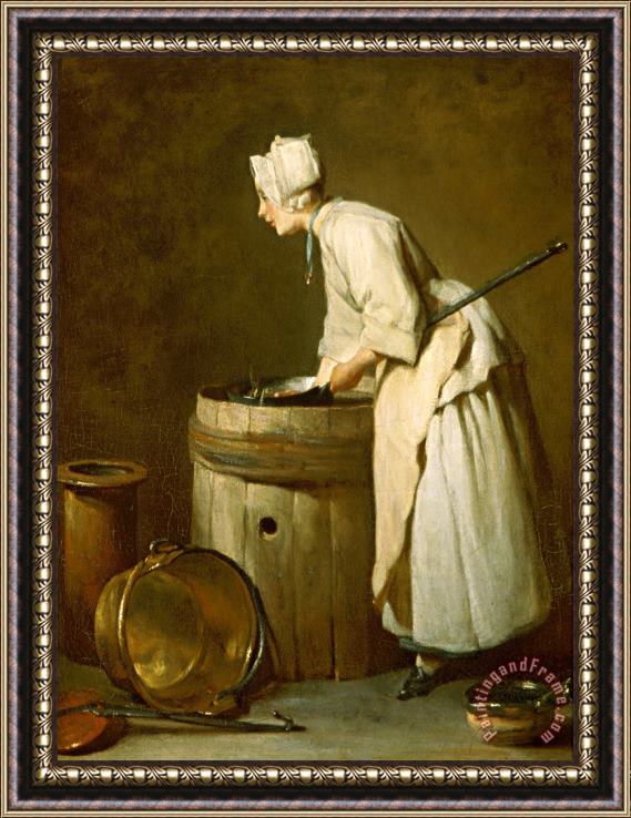 Jean-simeon Chardin The Scullery Maid Framed Painting