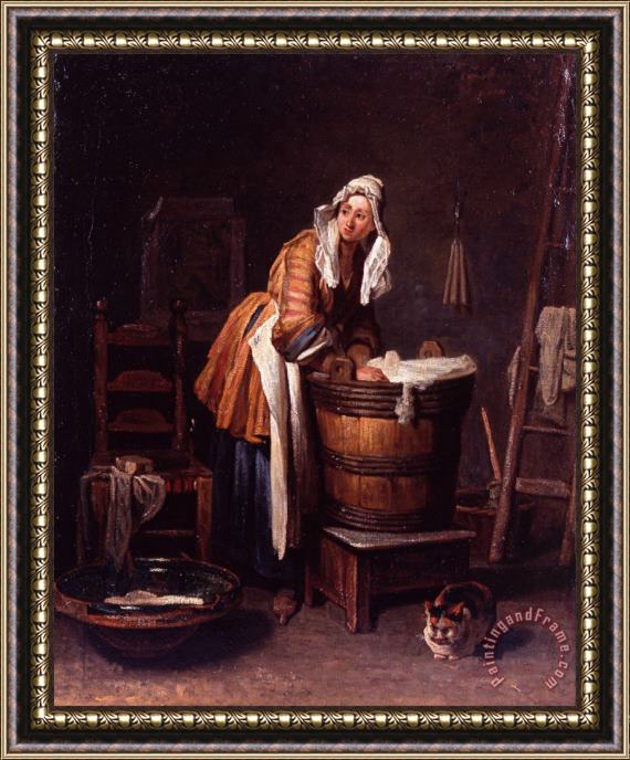 Jean-Simeon Chardin Washerwoman Framed Painting