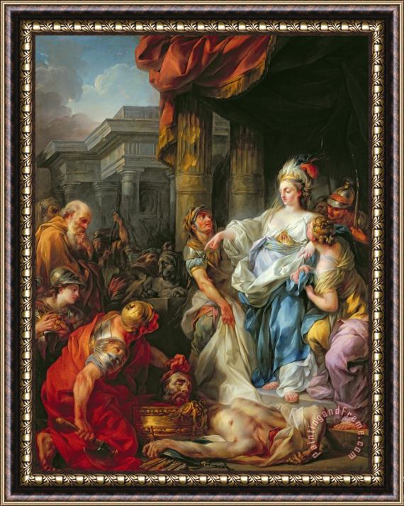 Jean Simon Berthelemy The Beheading of Cyrus III Framed Painting