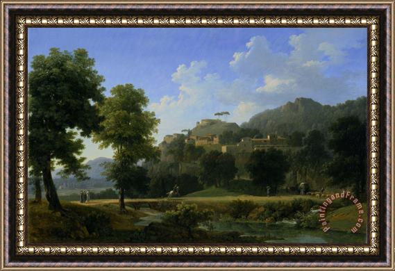 Jean Victor Bertin Italian Landscape (le Paysage D'italie) Framed Painting