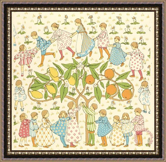 Jeffrey & Company Oranges And Lemons Say The Bells of St. Clements Framed Painting