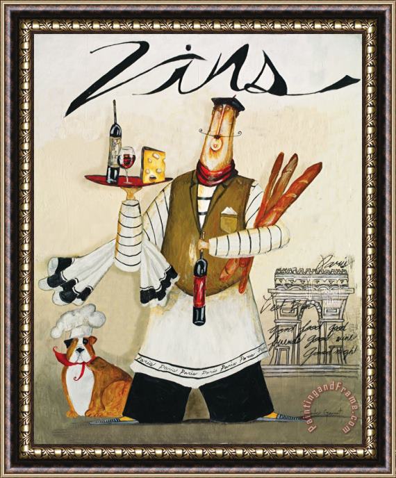 Jennifer Garant Chef Wine II Framed Painting