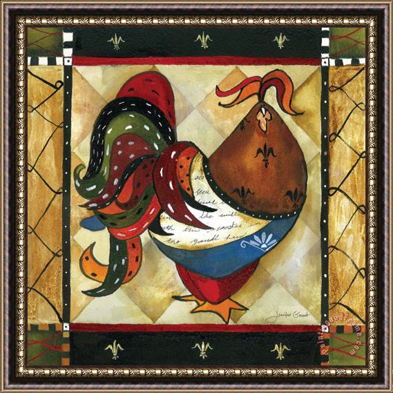 Jennifer Garant Tuscan Rooster I Framed Painting