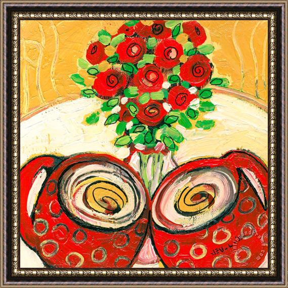 Jennifer Lommers A Morning Toast to Romance Framed Painting