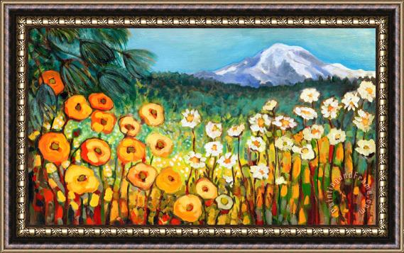 Jennifer Lommers A Mountain View Framed Painting