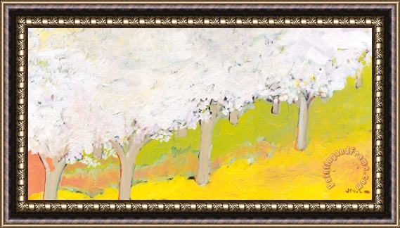 Jennifer Lommers A Valley in Bloom Framed Painting