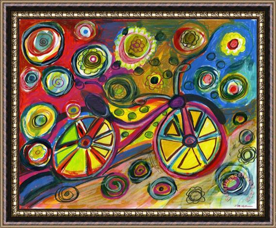 Jennifer Lommers Bicycle Dream No.2 Framed Painting