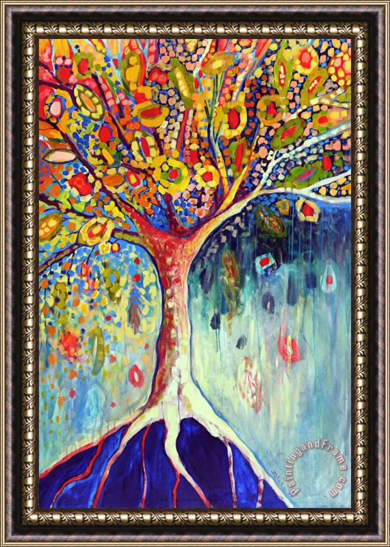 Jennifer Lommers Fiesta Tree Framed Painting