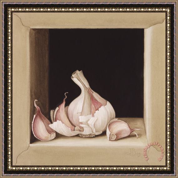 Jenny Barron Garlic Framed Painting