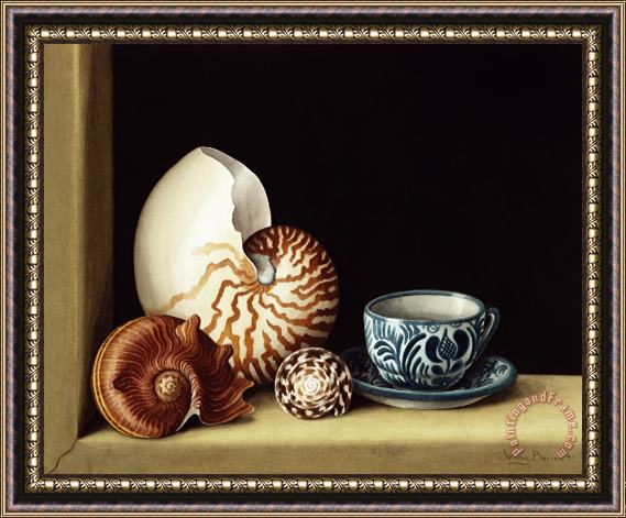 Jenny Barron Still Life With Nautilus Framed Painting