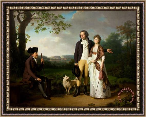 Jens Juel Niels Ryberg with His Son Johan Christian And His Daughter in Law Engelke, Nee Falbe Framed Print