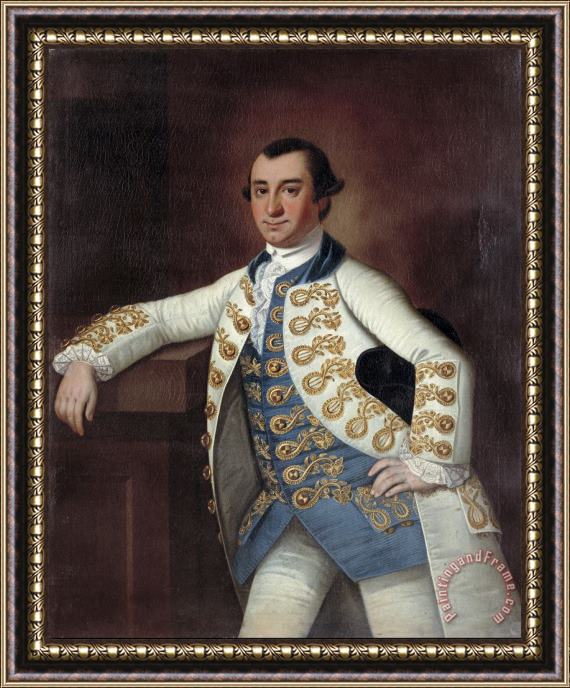 Jeremiah Theus Colonel Barnard Elliott, Jr. Framed Painting