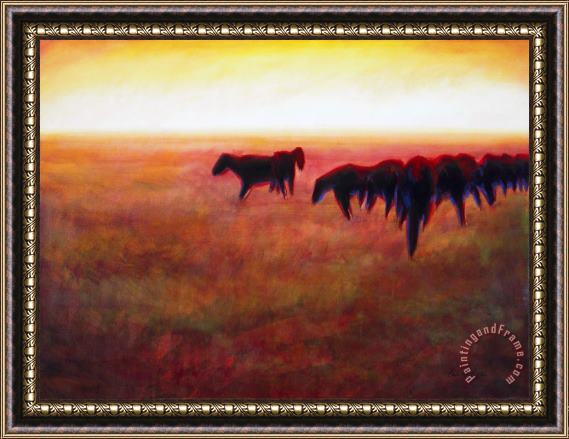 Jerome Lawrence Cows and Horses Framed Print