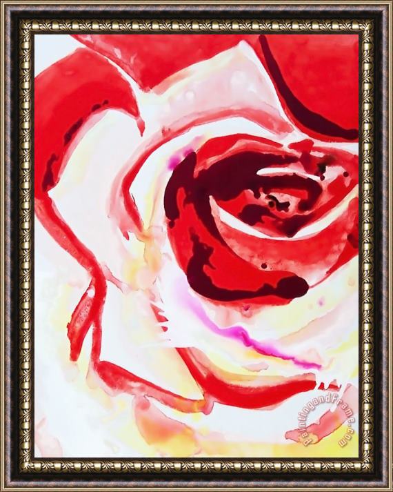 Jerome Lawrence Scarlet Rose Framed Print