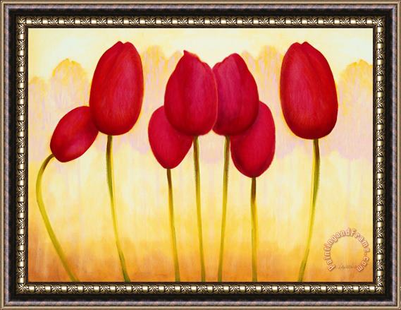 Jerome Lawrence Tulips are People XV h Framed Print