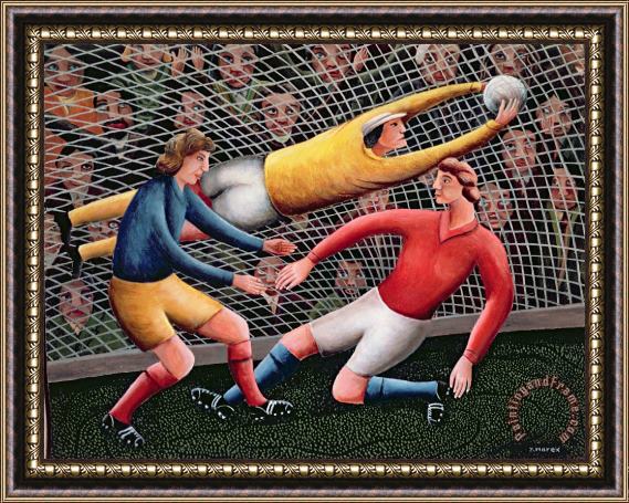 Jerzy Marek It's A Great Save Framed Painting