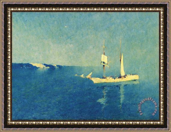 J.J. Hilder Island Schooner, Moreton Bay Framed Print