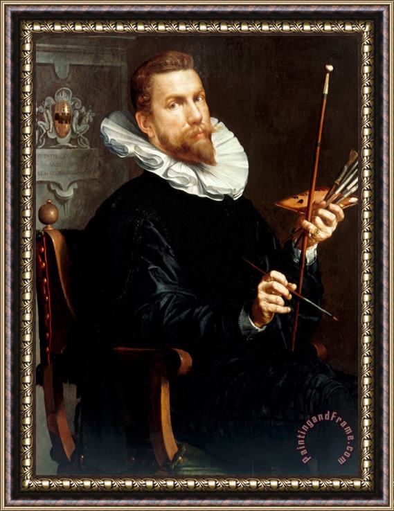 Joachim Anthonisz Wtewael Self Portrait Framed Print