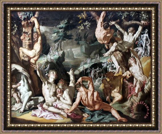 Joachim Anthonisz Wtewael The Great Flood Framed Painting