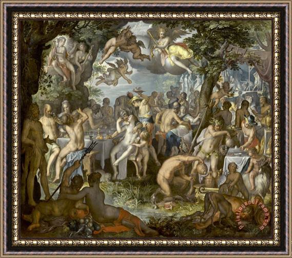 Joachim Anthonisz Wtewael The Wedding of Peleus And Thetis Framed Print